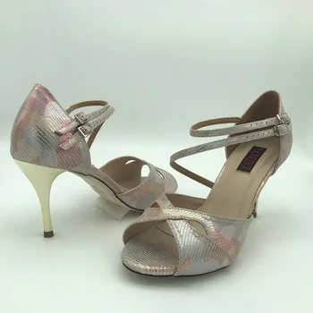 Пикантные новые туфли для танцев Аргентинского танго, Свадебные туфли, вечерние туфли для женщин, обувь для фламенко, кожаная подошва, T6226D-PCL, высокий каблук