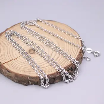 Массивное ожерелье из Стерлингового серебра 925 Пробы, кабельная цепочка Длиной 25,6 дюйма, ожерелье