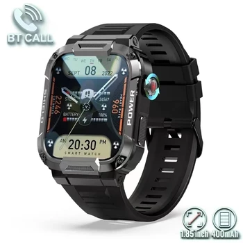 2023 MK66 Прочные Мужские смарт-часы для спорта и фитнеса IP68, водонепроницаемый BT-вызов, большая батарея, играющая музыку, смарт-часы