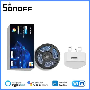 SONOFF L3 WiFi, светодиодная лента Длиной 5 М, Гибкая RGB светодиодная лампа, Светильник для Умного Дома, Рождественское украшение, Танец С музыкой Для Alexa eWeLink