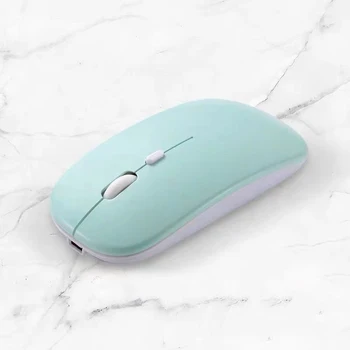 Беспроводная мышь Bluetooth 2,4 G с бесшумной беспроводной зарядкой Подходит для мобильных устройств, планшетов, офисных игр, мыши