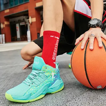 2023 Новая Мужская Баскетбольная обувь с подушечками, противоскользящая спортивная обувь, обувь для фитнеса, Мужская спортивная баскетбольная обувь, Кроссовки