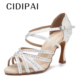 CIDIPAI/ Обувь для Латиноамериканских танцев с мягкой подошвой, Женская обувь для вечеринок, обувь для бальных танцев на каблуке, Женские домашние сандалии, Кроссовки для Сальсы и Танго