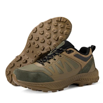Высококачественная Походная обувь, мужские кожаные водонепроницаемые военные ботинки, Походная тактическая тренировочная обувь Унисекс, спортивная обувь для походов на открытом воздухе