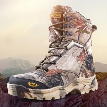 Мужские военные ботинки, уличная тактическая боевая обувь с высокими трубками для зимней охоты, камуфляж в пустыне 38-47 плюс мальчик