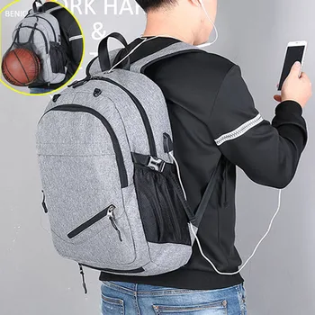 USB Баскетбольная сетка, рюкзак для спортзала, сумка для фитнеса, Сумки с мячами для мужчин, Спортивная мужская школьная сумка для мальчиков, Студенческий рюкзак для кемпинга XA414WA