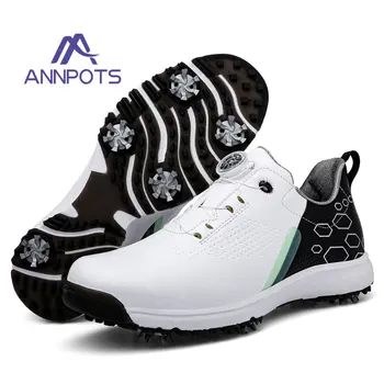 Мужская И Женская обувь для гольфа, Дизайнерская Профессиональная обувь для гольфа, Кожаные мужские кроссовки на подошве с гвоздями, Удобная обувь для прогулок на открытом воздухе